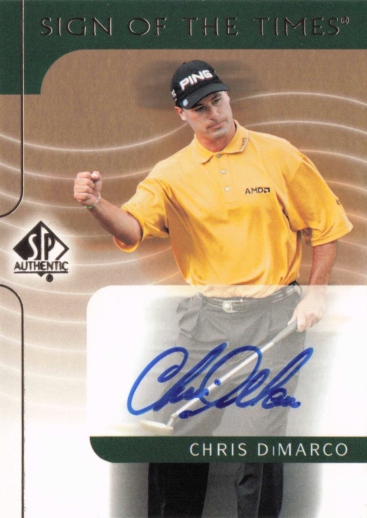Chris DiMarco Sign Of The Times 2003 Hand Signed Golf Photo Autograph Card