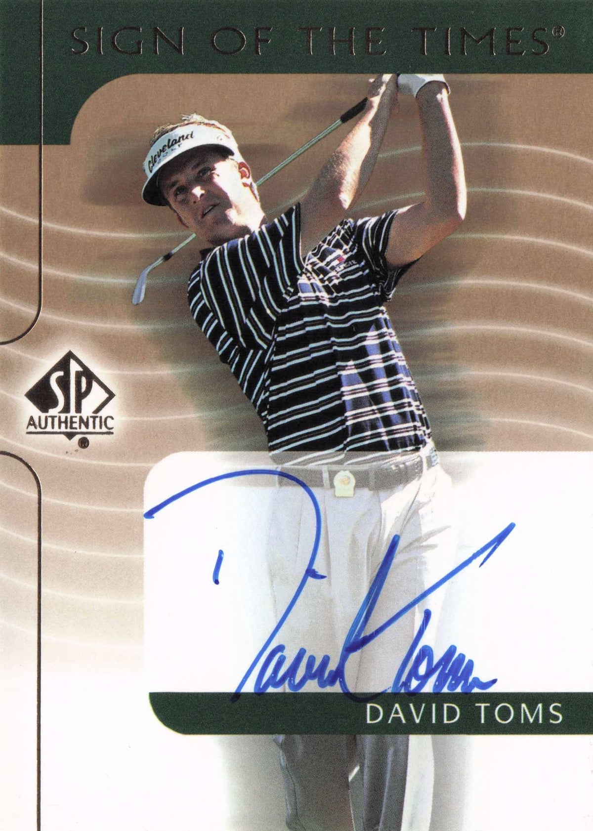 David Toms 2003 Sign Of The Times Hand Signed Golf Rare Autograph Card