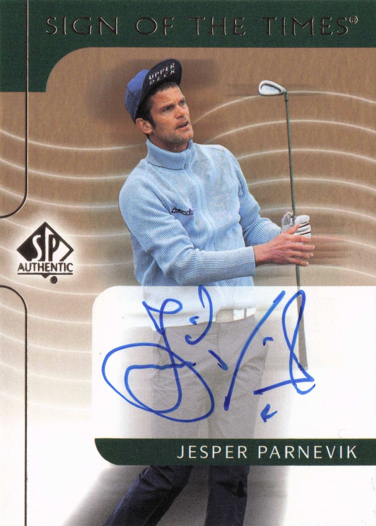 Jesper Parnevik 2003 Sign Of The Times Hand Signed Golf Autograph Card