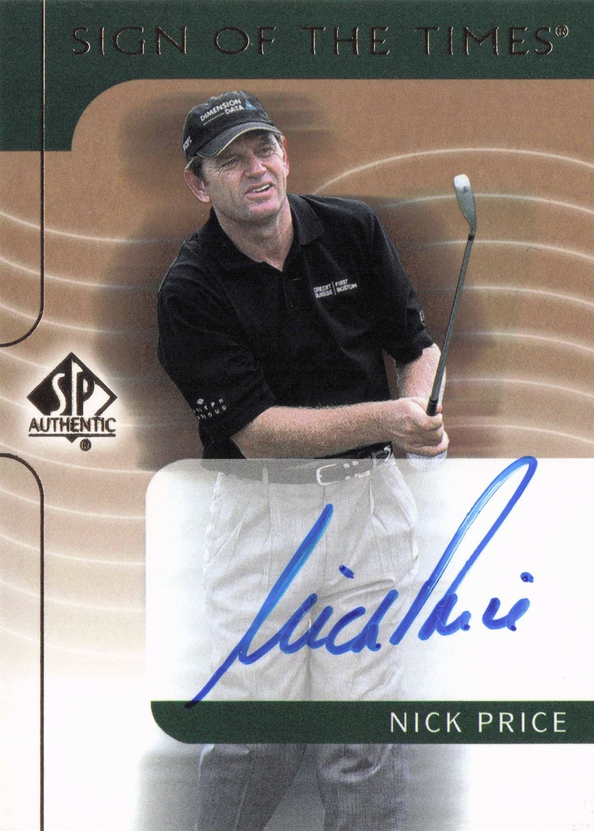 Nick Price Sign Of The Times Hand Signed 2002 SP Golf Autograph Card
