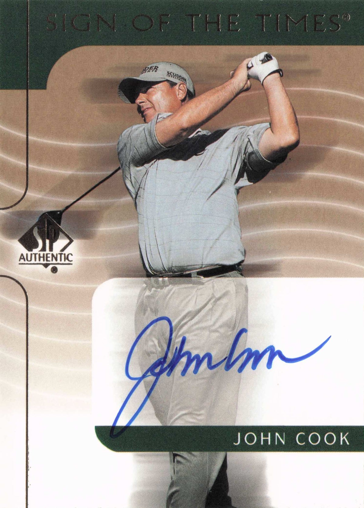 John Cook Sign Of The Times Hand Signed 2002 SP Golf Autograph Card