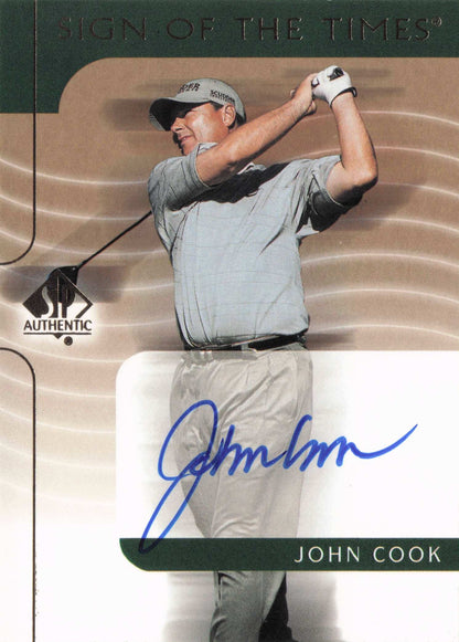 John Cook Sign Of The Times Hand Signed 2002 SP Golf Autograph Card