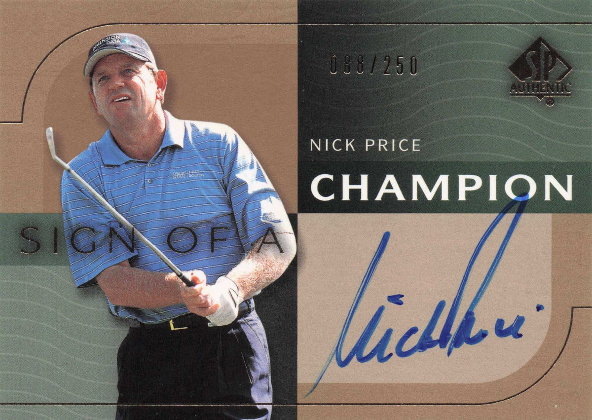 Nick Price Sign Of A Champion SCARCE Hand Signed Golf Autograph Card