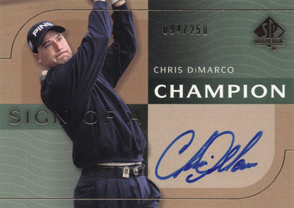 Chris DiMarco Sign Of A Champion SCARCE Hand Signed Golf Autograph Card