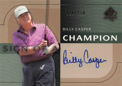 Billy Casper Sign Of A Champion SCARCE 2003 Hand Signed Golf Autograph Card