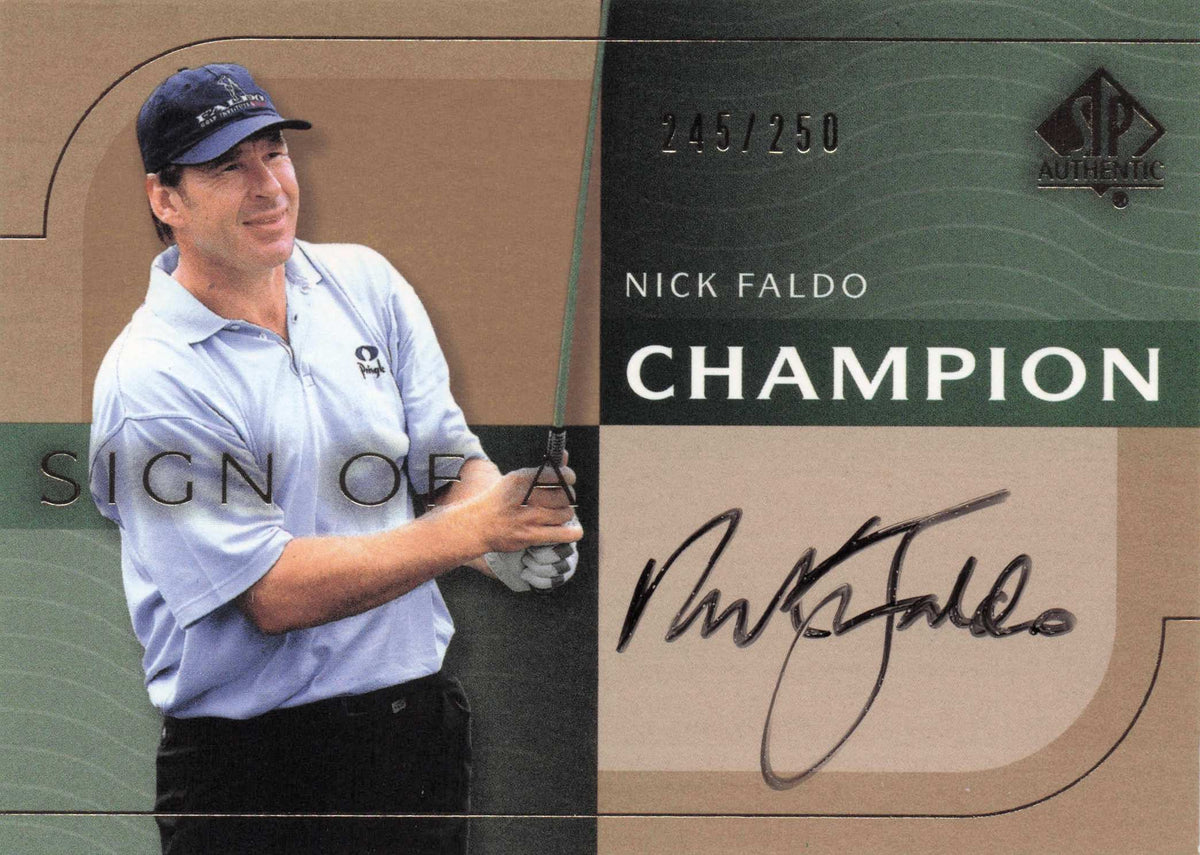 Nick Faldo Sign Of A Champion SCARCE 2003 Hand Signed Golf Autograph Card