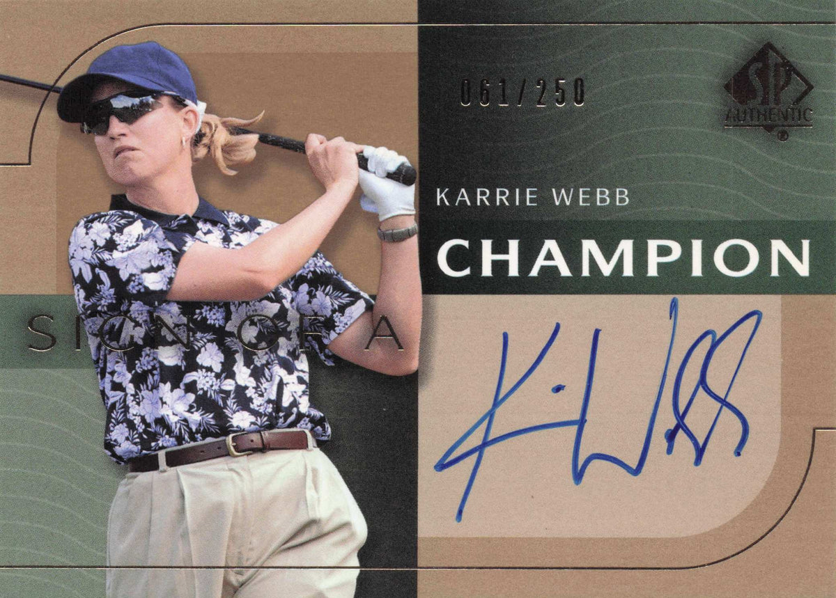 Karrie Webb Sign Of A Champion SCARCE 2003 Hand Signed Golf Autograph Card