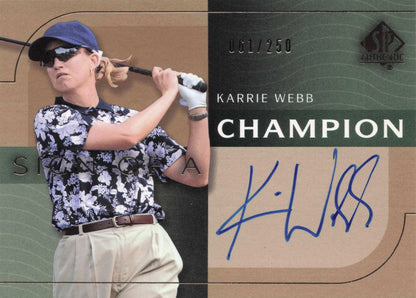 Karrie Webb Sign Of A Champion SCARCE 2003 Hand Signed Golf Autograph Card