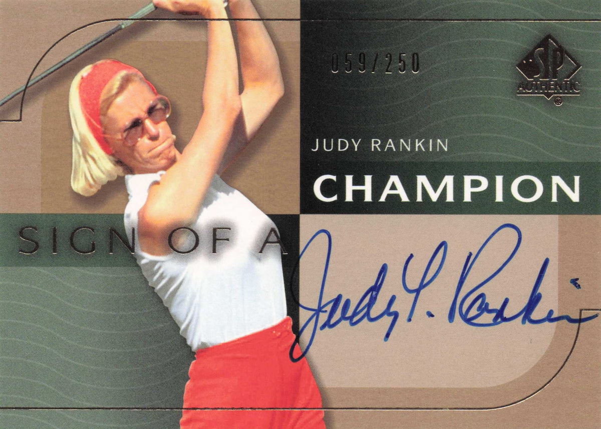 Judy Rankin Sign Of A Champion Hand Signed SCARCE Golf Autograph Card