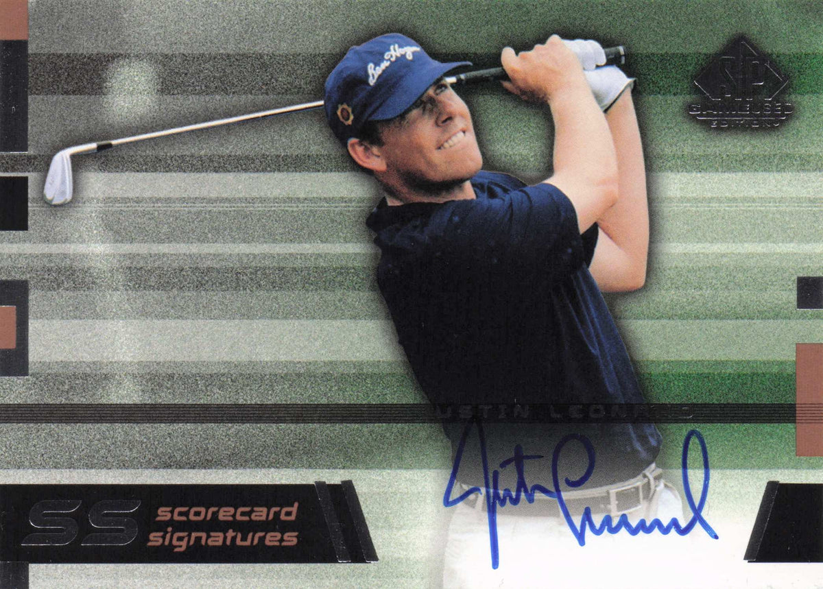 Justin Leonard Scorecard Signatures Golf Autograph Hand Signed Photo Card