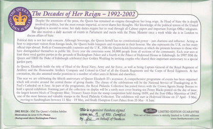 Paul Kidd Queen Elizabeth II Butler Royal Golden Jubilee Benham Hand Signed FDC