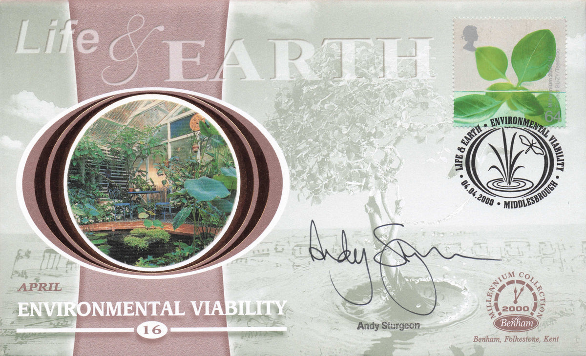 Andy Sturgeon Garden Designer Chelsea Flower Show Benham Hand Signed FDC