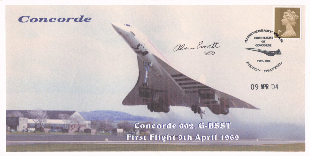 Concorde 1st 1969 Flight Hand Signed Alan Everett RARE LIMITED TO 1 First Day Cover