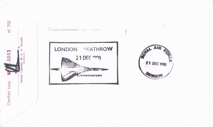 Royal Visit To Andover Queen Elizabeth II Rare 1987 HAND SIGNED Concorde FDC