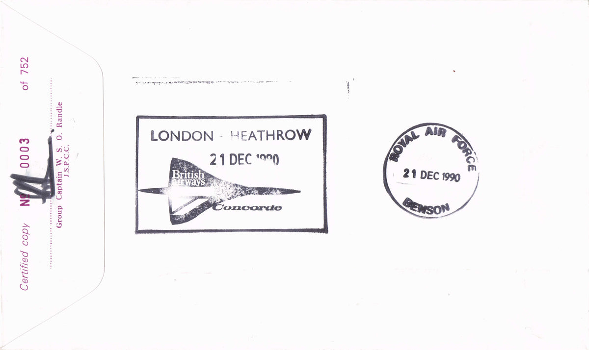 Royal Visit To Andover Queen Elizabeth II Rare 1987 HAND SIGNED Concorde FDC