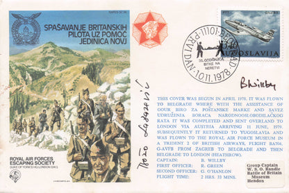 RAF Escaping Society WW2 POW Yugoslavia Bill Willby MULTI Hand Signed FDC