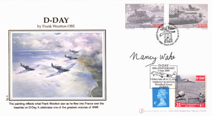 Nancy Wake WW2 Nurse D-Day Painting LTD EDN OF 50 Hand Signed FDC