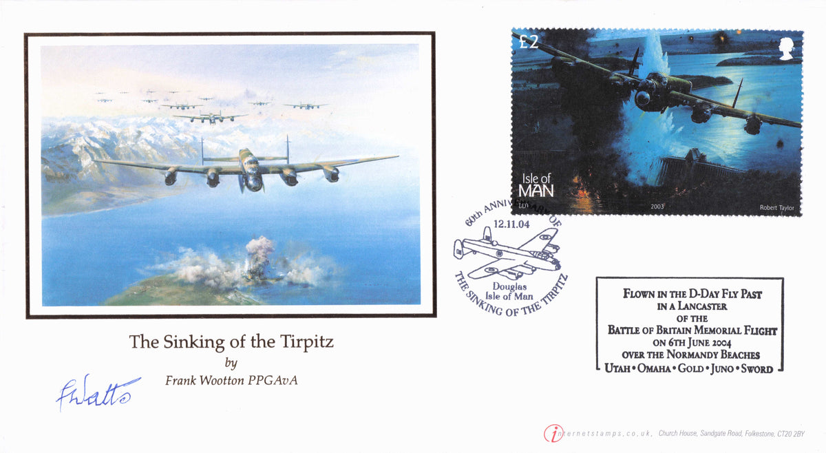 FHA Watts WW2 Sinking Of The Tirpitz Ship RAF Bomber Pilot Hand Signed FDC