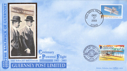Wright Brothers Guernsey Kill Devil Hills Flight V RARE LIMITED TO 50 Benham FDC