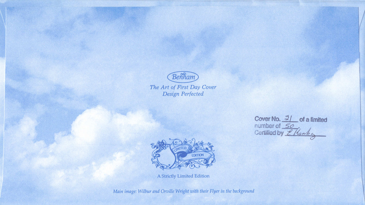Wright Brothers Guernsey Kill Devil Hills Flight V RARE LIMITED TO 50 Benham FDC