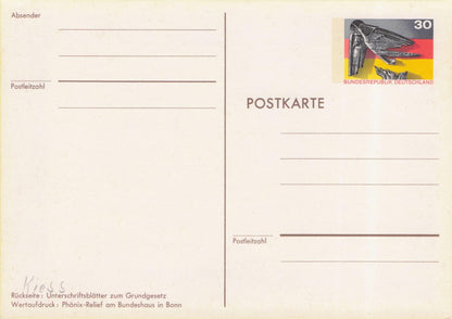 25 Jahre Bundesrepublik Deutschland 1949 to 1974 German FDC Postcard