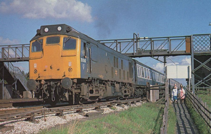 25052 Class 25 Train at Paignton Railway Station 1977 Postcard