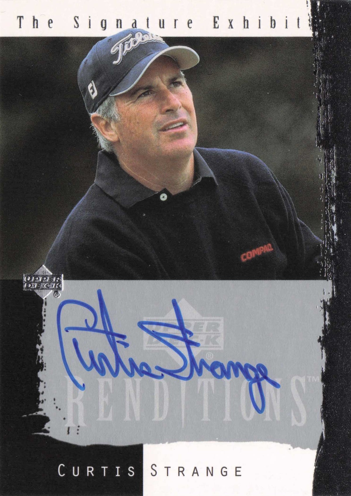 Curtis Strange Signature Exhibit 2003 Hand Signed Golf Autograph Photo Card
