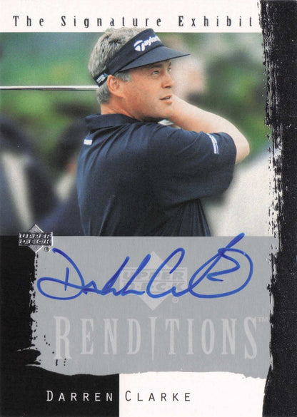 Darren Clarke Signature Exhibit 2003 Upper Deck Hand Signed Golf Photo Card