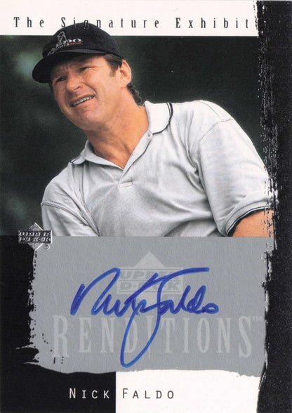 Nick Faldo Signature Exhibit RARE Hand Signed Golf Upper Deck Autograph Card