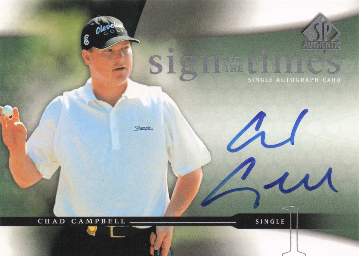 Chad Campbell Sign Of The Times Golf 2004 Hand Signed Autograph Photo Card