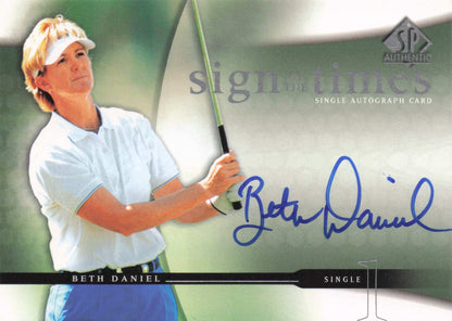 Beth Daniel Sign Of The Times Golf 2004 Hand Signed Autograph Photo Card