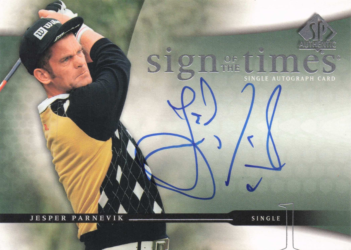 Jesper Parnevik Sign Of The Times Golf 2004 Hand Signed Autograph Photo Card
