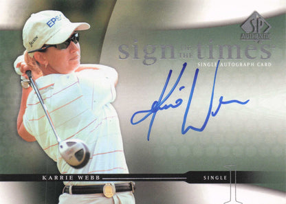Karrie Webb Sign Of The Times Golf 2004 Hand Signed Autograph Photo Card