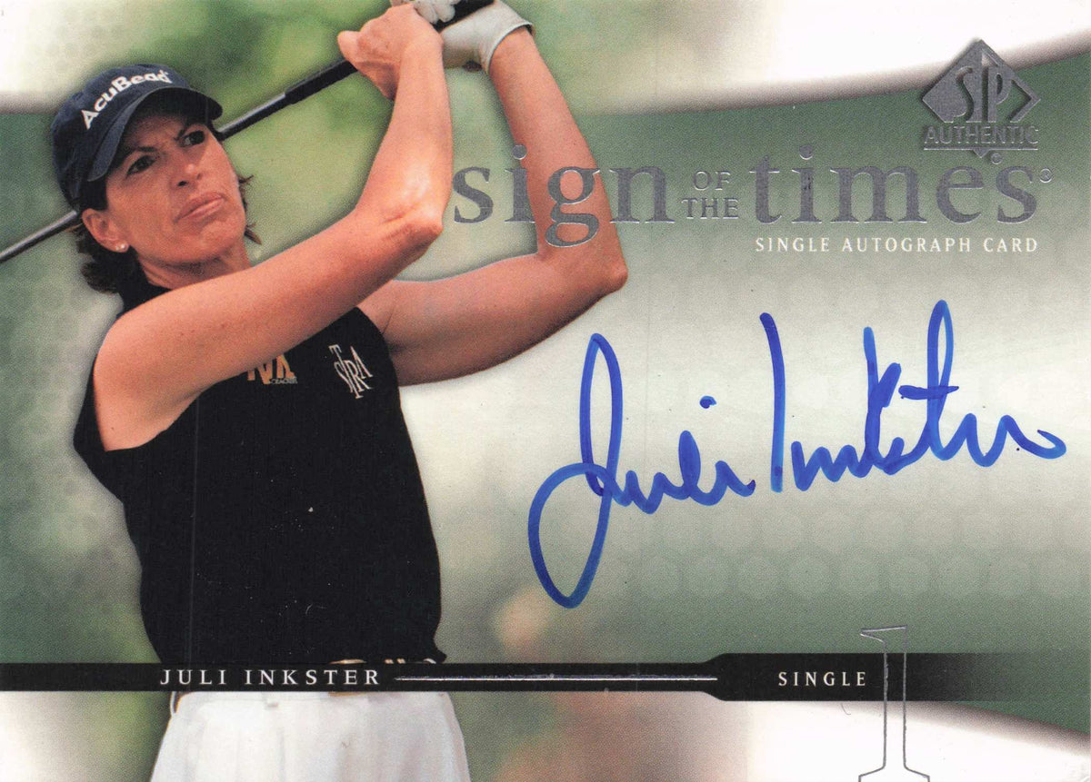 Julie Inkster Sign Of The Times Golf 2004 Hand Signed Autograph Photo Card