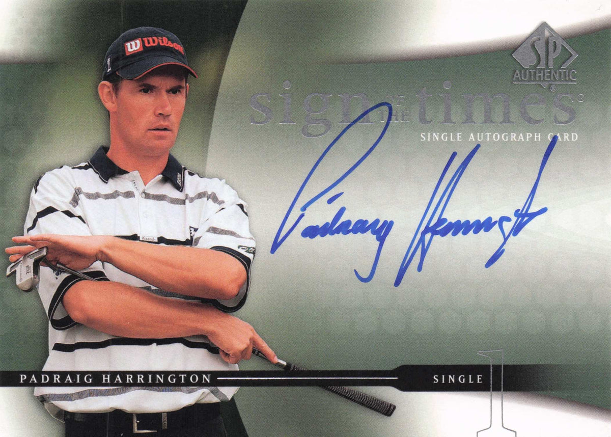 Padraig Harrington Sign Of The Times Golf 2004 Hand Signed Autograph Card