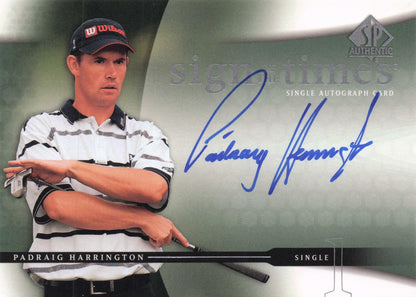 Padraig Harrington Sign Of The Times Golf 2004 Hand Signed Autograph Card