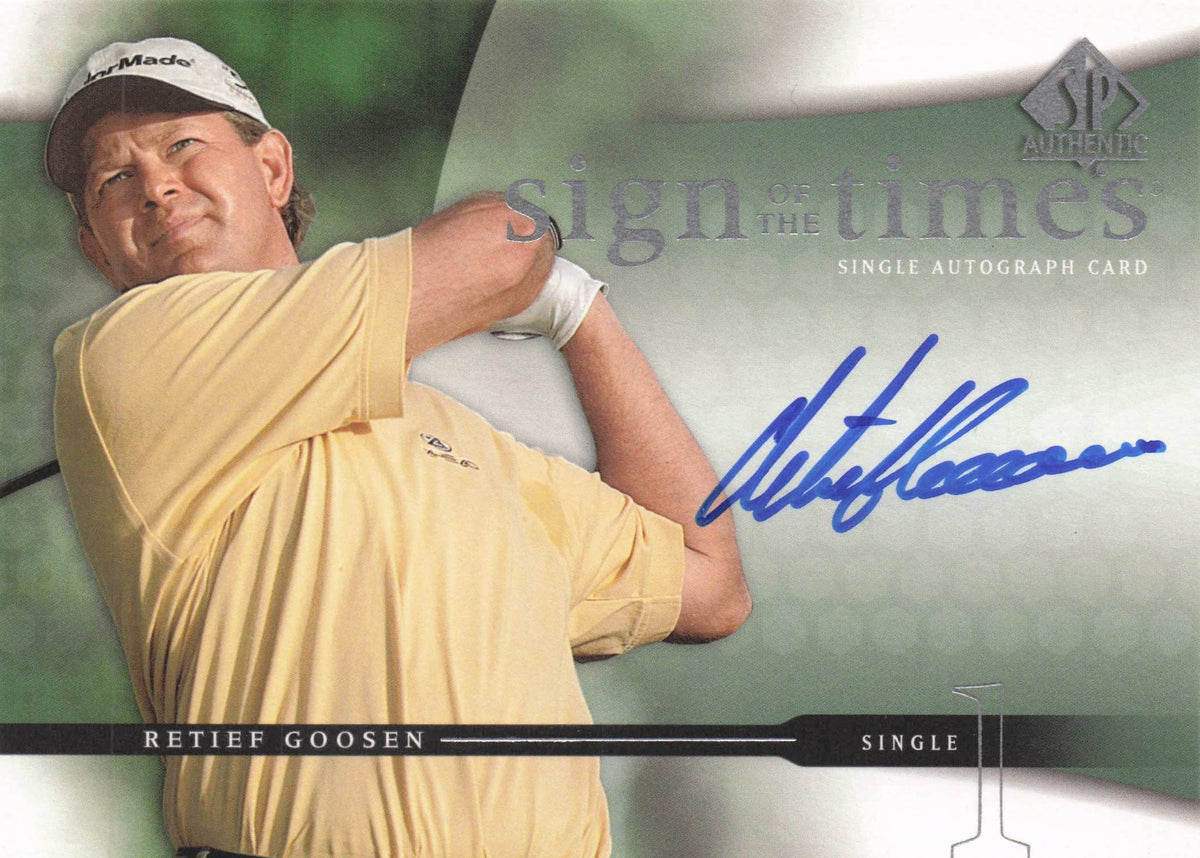 Retief Goosen Sign Of The Times Golf 2004 Hand Signed Autograph Photo Card