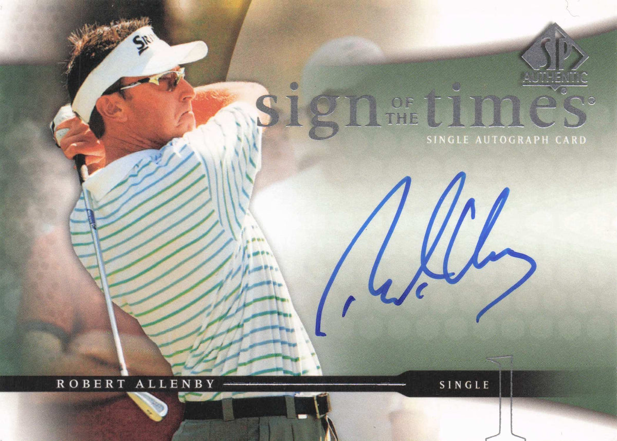 Robert Allenby Sign Of The Times Golf 2004 Hand Signed Autograph Photo Card