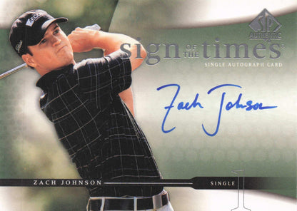 Zach Johnson Sign Of The Times Golf 2004 Hand Signed Autograph Photo Card