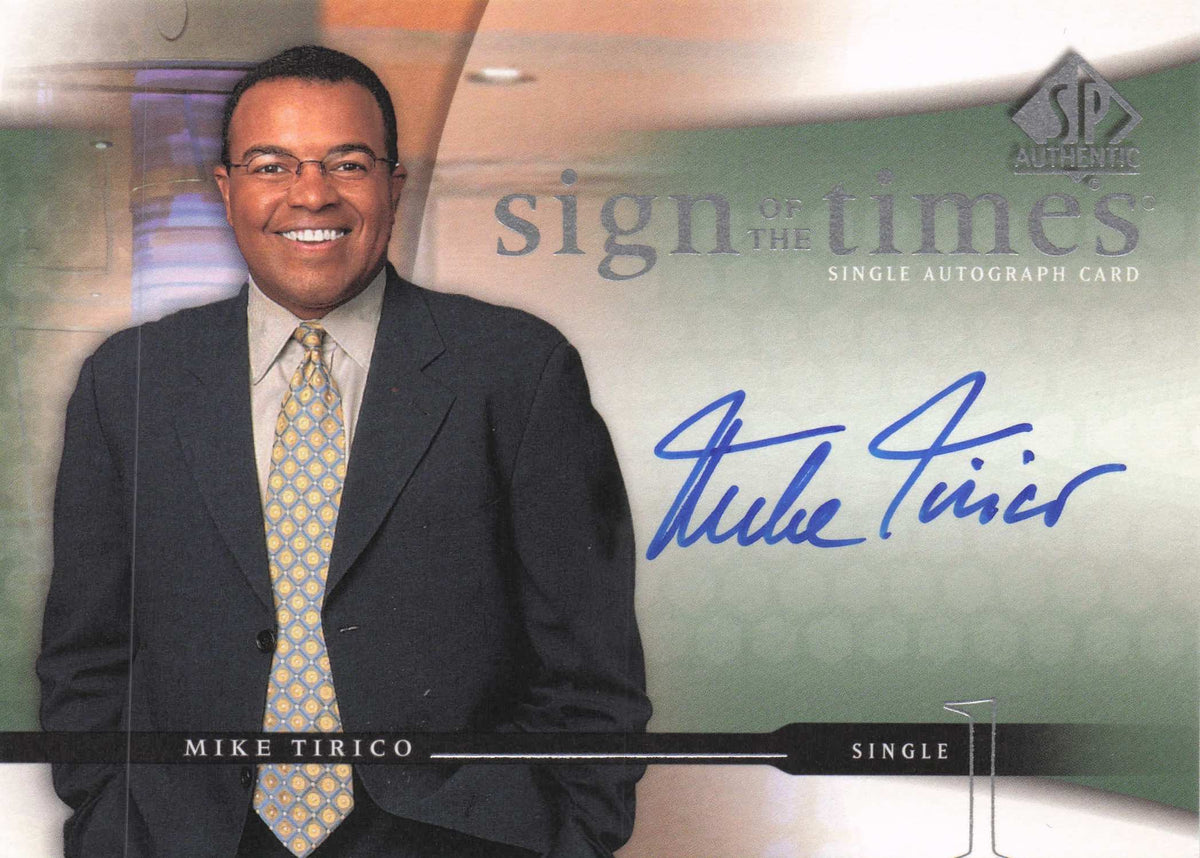 Mike Tirico Sign Of The Times Golf 2004 NBC TV Commentator Autograph Card
