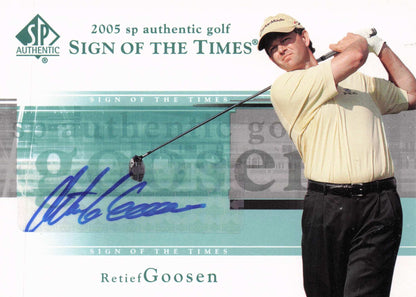 Retief Goosen Sign Of The Times Golf 2005 Hand Signed Autograph Photo Card