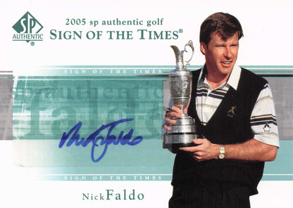 Nick Faldo Sign Of The Times Golf 2005 Hand Signed Autograph Photo Card