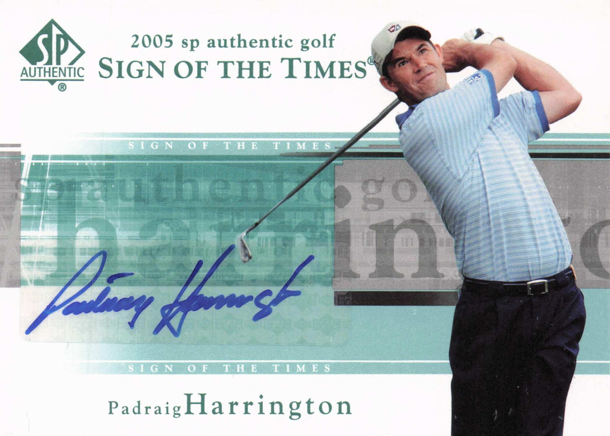 Padraig Harrington Sign Of The Times Golf 2005 Hand Signed Autograph Card