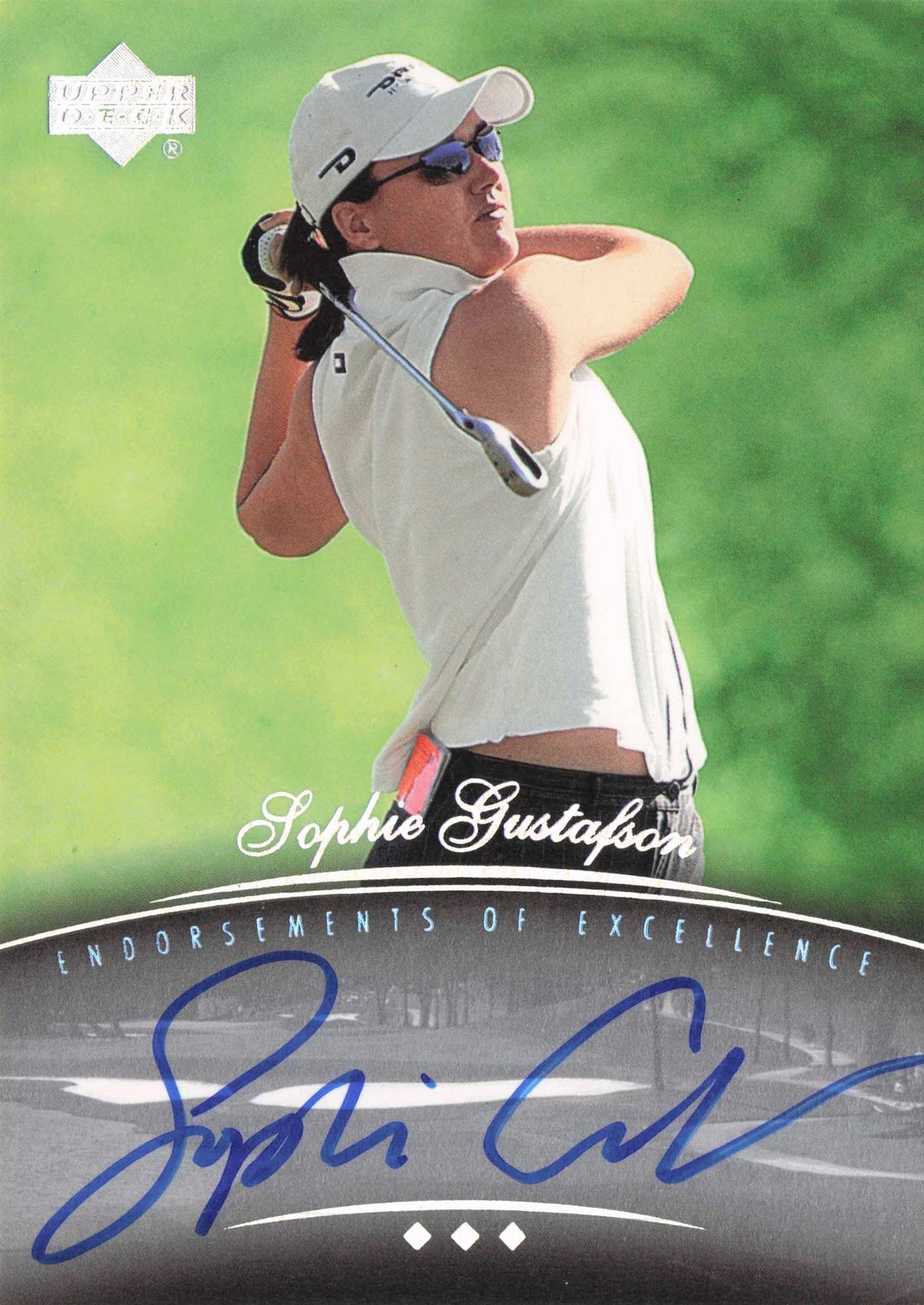 Sophie Gustafson Endorsements Of Excellence Golf Hand Signed Autograph Card