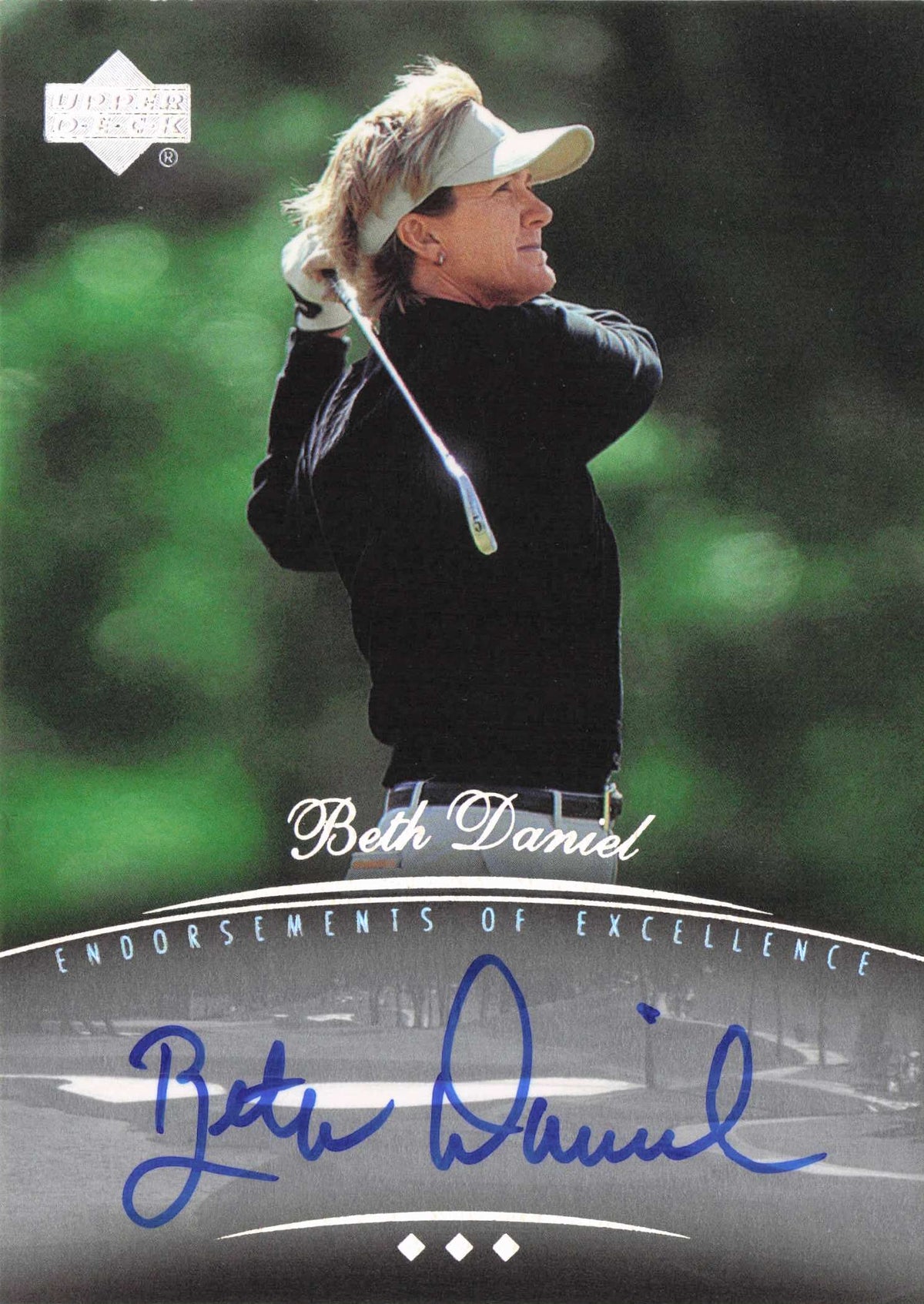 Beth Daniel Endorsements Of Excellence Golf Hand Signed Autograph Card