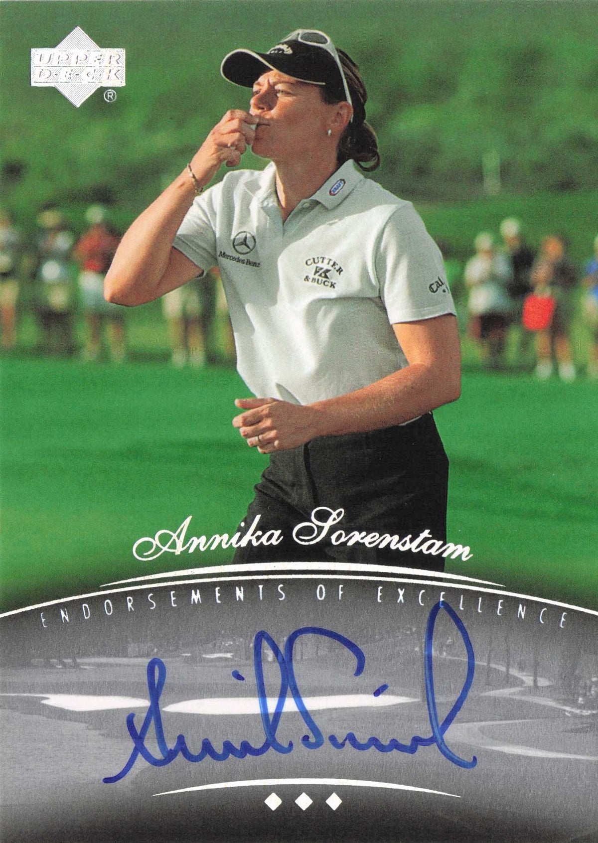 Annika Sorenstam Endorsements Of Excellence Golf Hand Signed Autograph Card