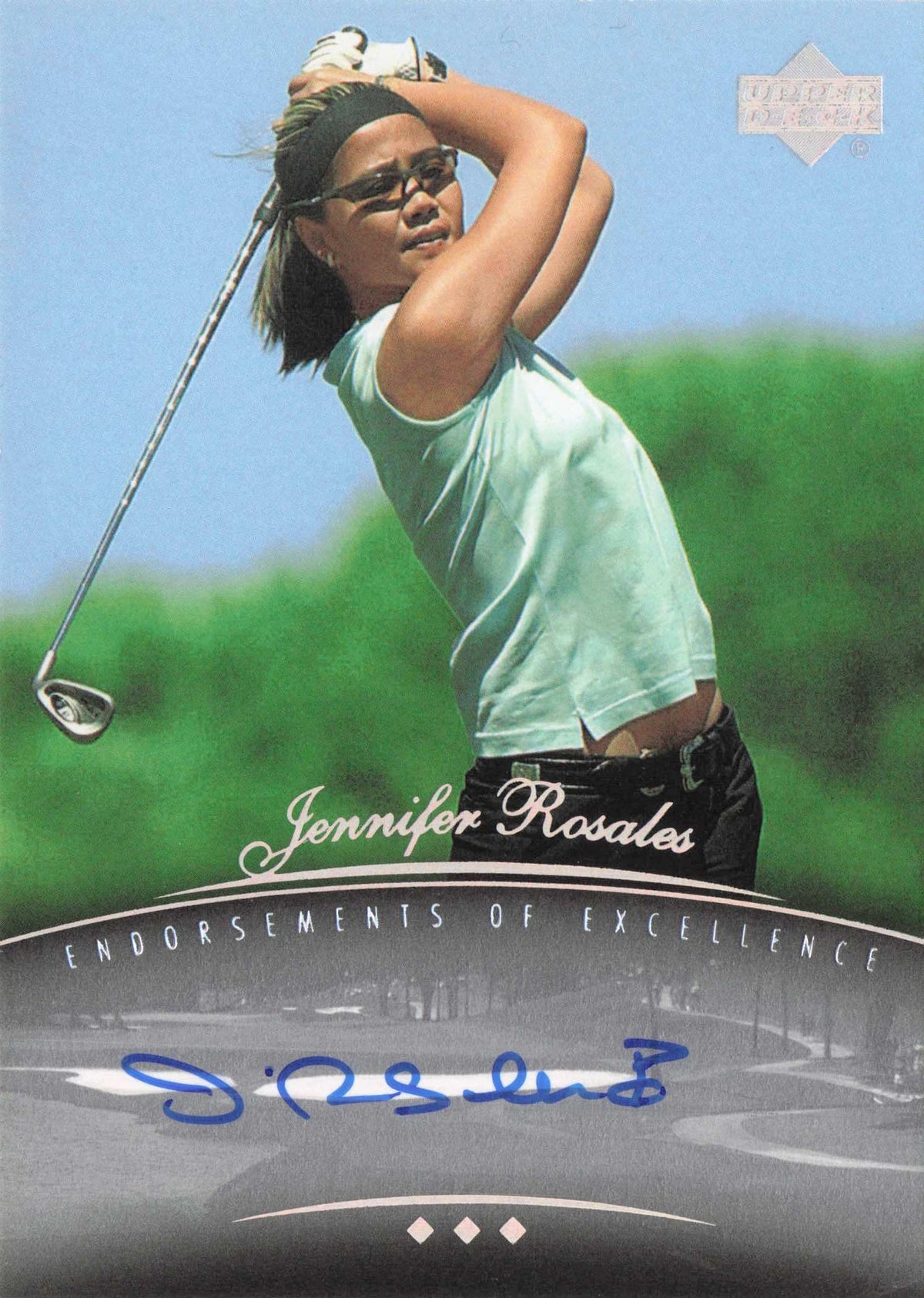 Jennifer Rosales Endorsements Of Excellence Golf Hand Signed Autograph Card