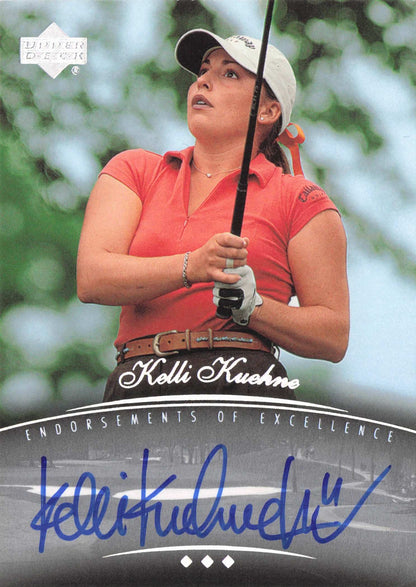 Kelli Kuehne Endorsements Of Excellence Golf Hand Signed Autograph Card