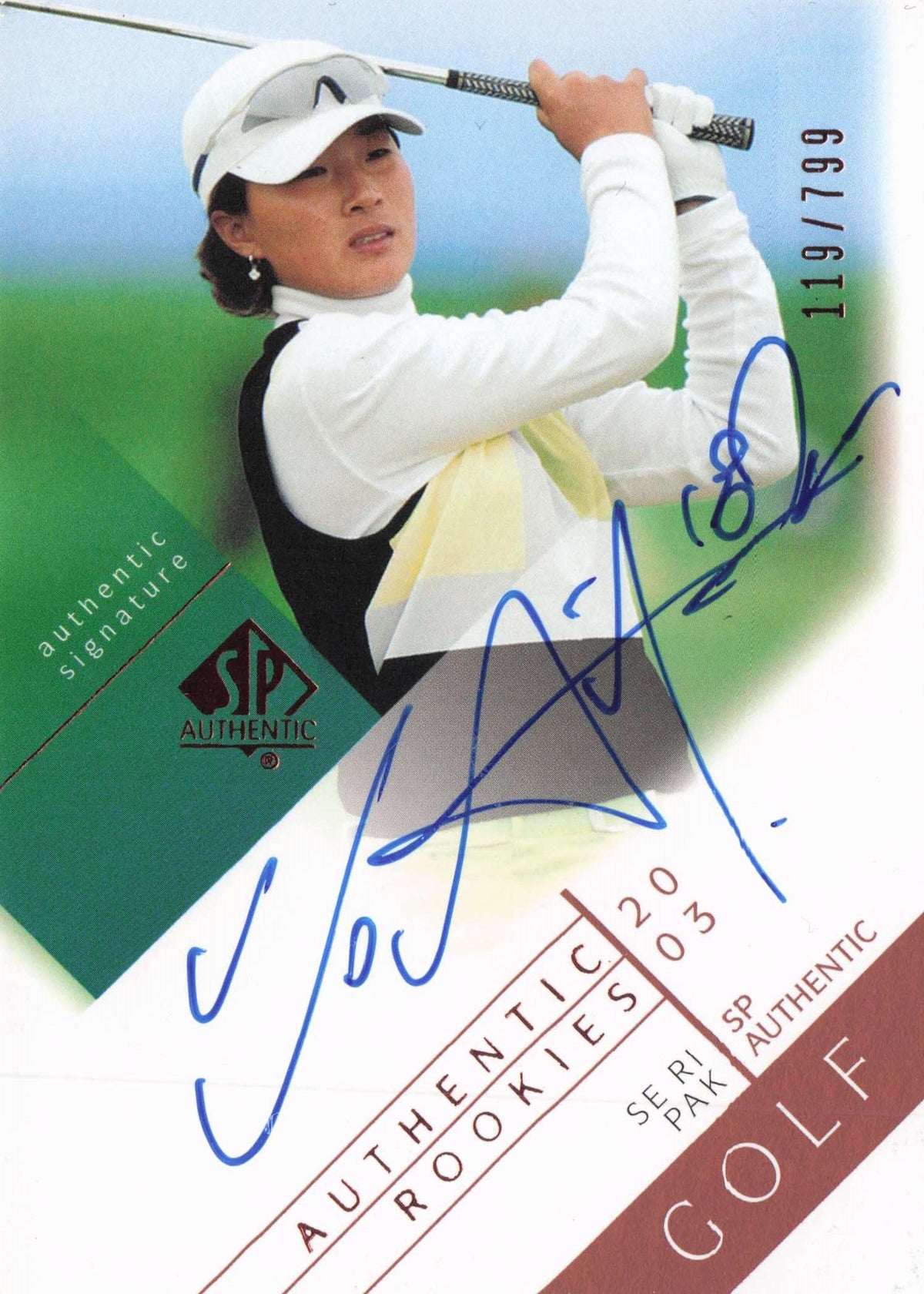 Se Ri Pak 2003 Authentic Rookies Golf Hand Signed Autograph Photo Card