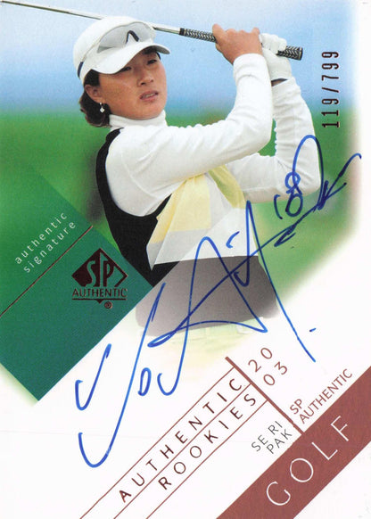 Se Ri Pak 2003 Authentic Rookies Golf Hand Signed Autograph Photo Card